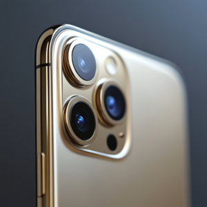 Close-up of a flagship smartphone highlighting premium materials