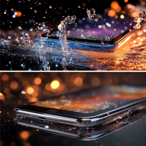 Dynamic collage of flagship smartphones in various settings