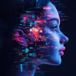 Futuristic depiction of emerging AI trends and tech evolution