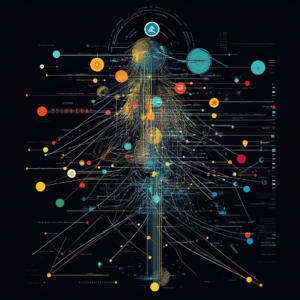Illustration of machine learning algorithms with data networks