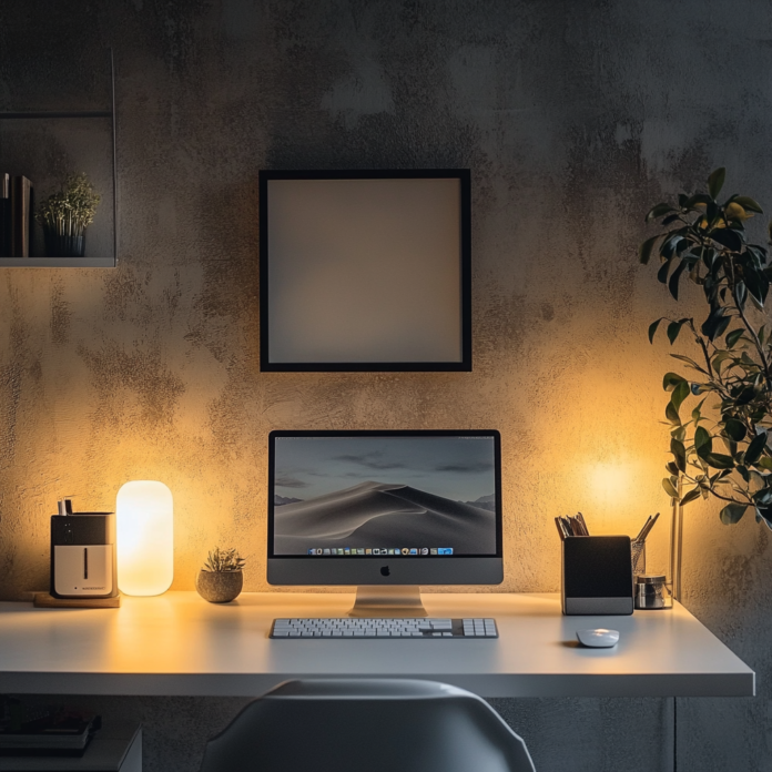seo-optimized-remotework-exclusive.jpg Sleek ultrathin laptop with ergonomic accessories in a stylish, minimalist home office