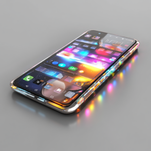 Futuristic smartphone 2025 review with sleek design and vibrant OLED display.