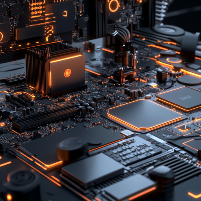 seo-optimized-techsetup-upgrade.jpg Tech upgrade setup showcasing essential hardware components in a minimalist digital-circuit background